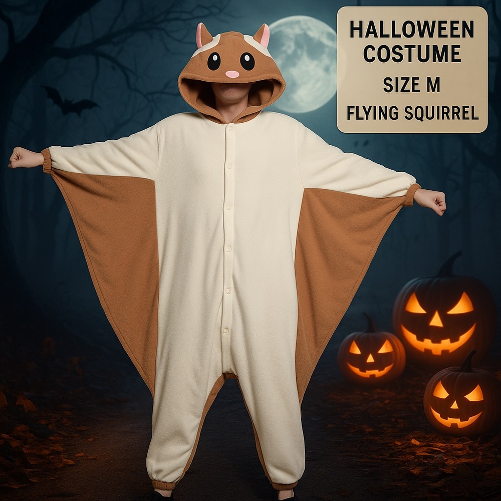 Flying Squirrel Fleece Costume Adult M Halloween